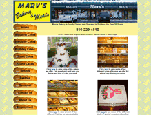 Tablet Screenshot of marvsbakery.com